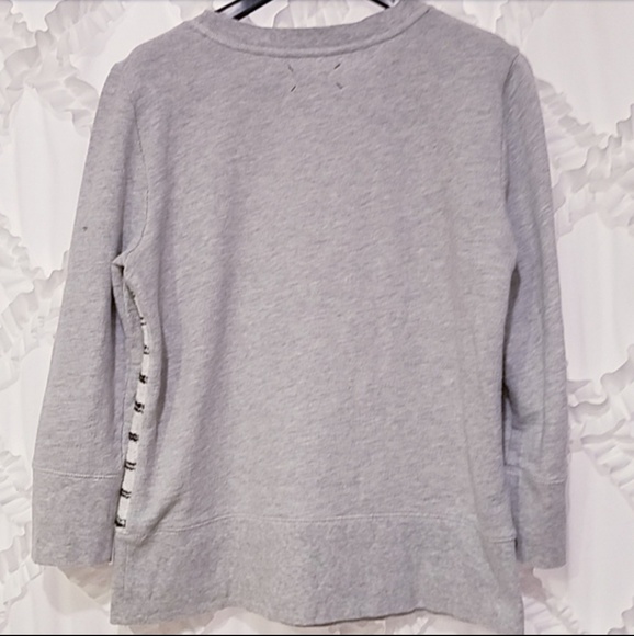 Lou & Grey Striped Pullover Terry Crew Neck Small - Picture 2 of 4